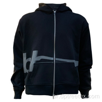 طباعة مخصصة شعار القطن zip up huldize scensive